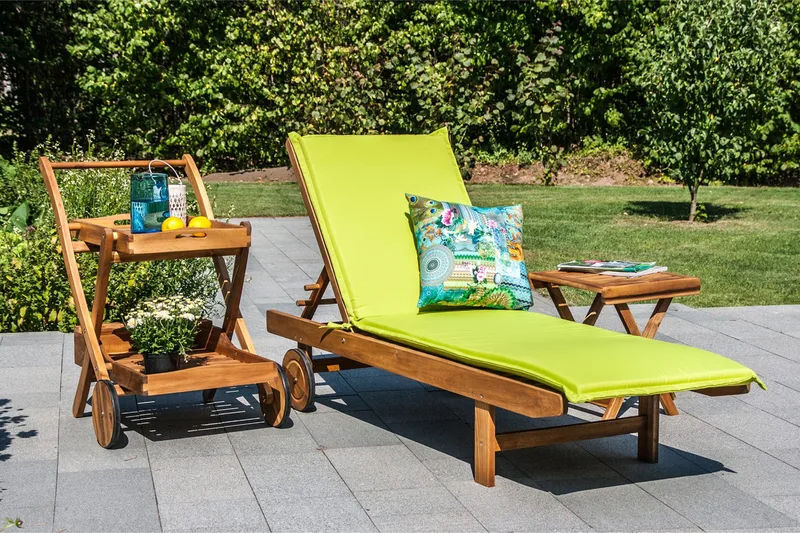 Finlay Solsäng 193 cm - Akacia - Utemöbler - Utestol & trädgårdsstol - Solsäng & Solvagnar