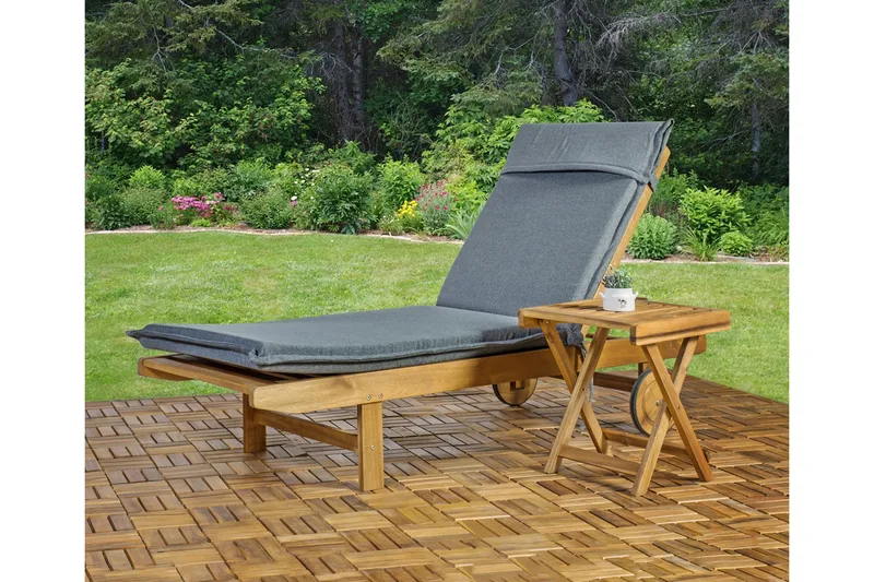 Finlay Solsäng 193 cm - Akacia - Utemöbler - Utestol & trädgårdsstol - Solsäng & Solvagnar