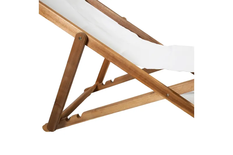 Finlay Solstol - Akacia/Vit - Utemöbler - Utestol & trädgårdsstol - Solstolar