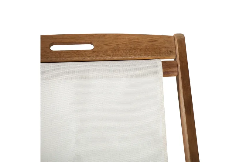 Finlay Solstol - Akacia/Vit - Utemöbler - Utestol & trädgårdsstol - Solstolar