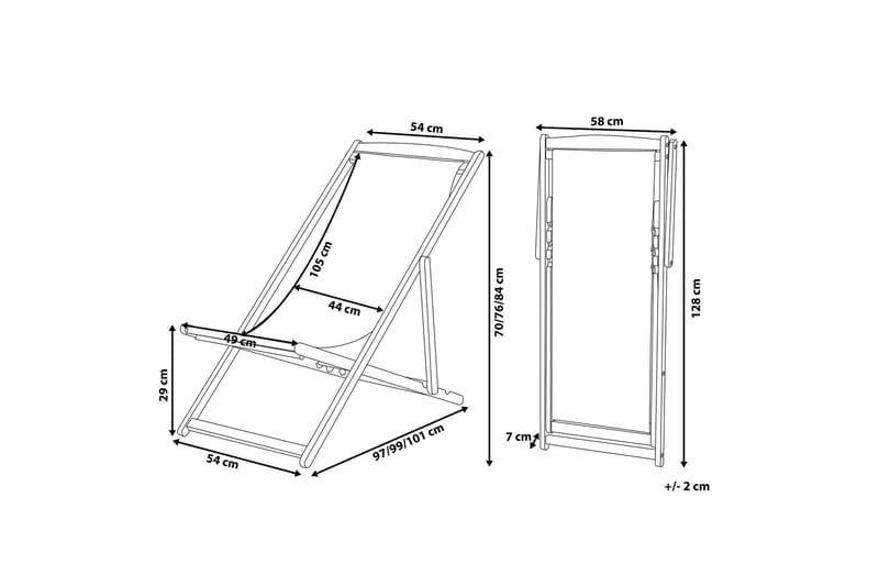 Gjengene Solstol - Beige - Utemöbler - Utestol & trädgårdsstol - Solstolar