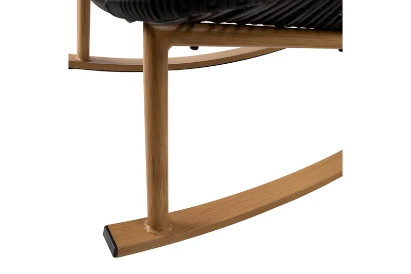 Helsinki Gungstol m Dyna - Svart/Natur/Grå - Utemöbler - Utestol & trädgårdsstol - Gungstol utomhus