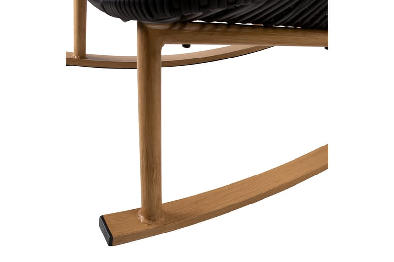 Helsinki Gungstol m Dyna - Svart/Natur/Grå - Utemöbler - Utestol & trädgårdsstol - Gungstol utomhus