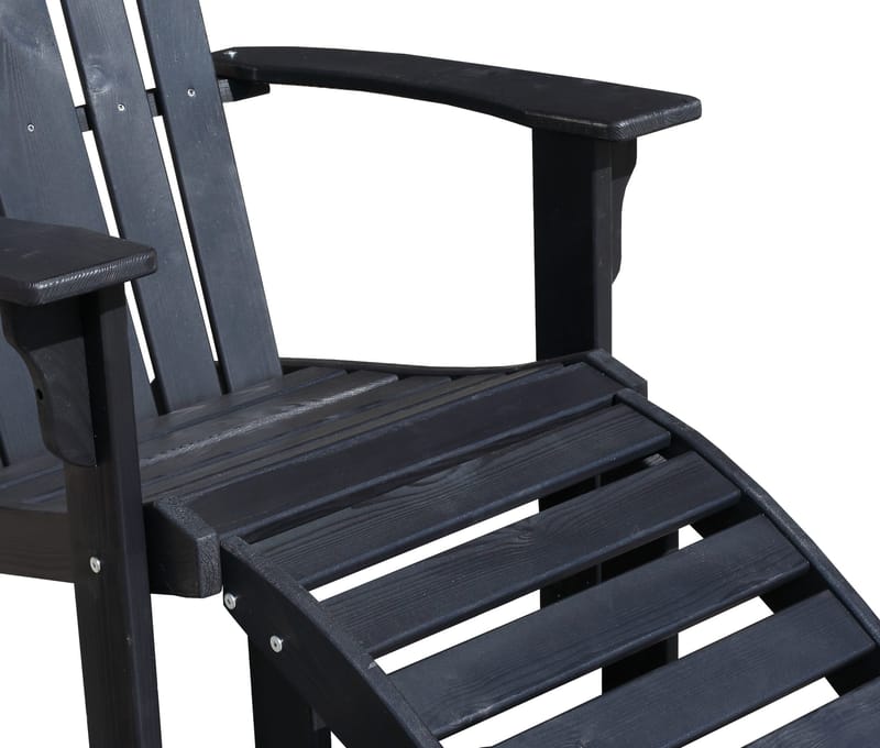 Newport däckstol - Svart - Svart - Utemöbler - Utestol & trädgårdsstol - Solstolar - Däckstol