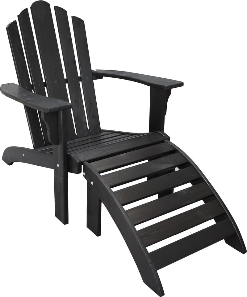 Newport däckstol - Svart - Svart - Utemöbler - Utestol & trädgårdsstol - Solstolar - Däckstol