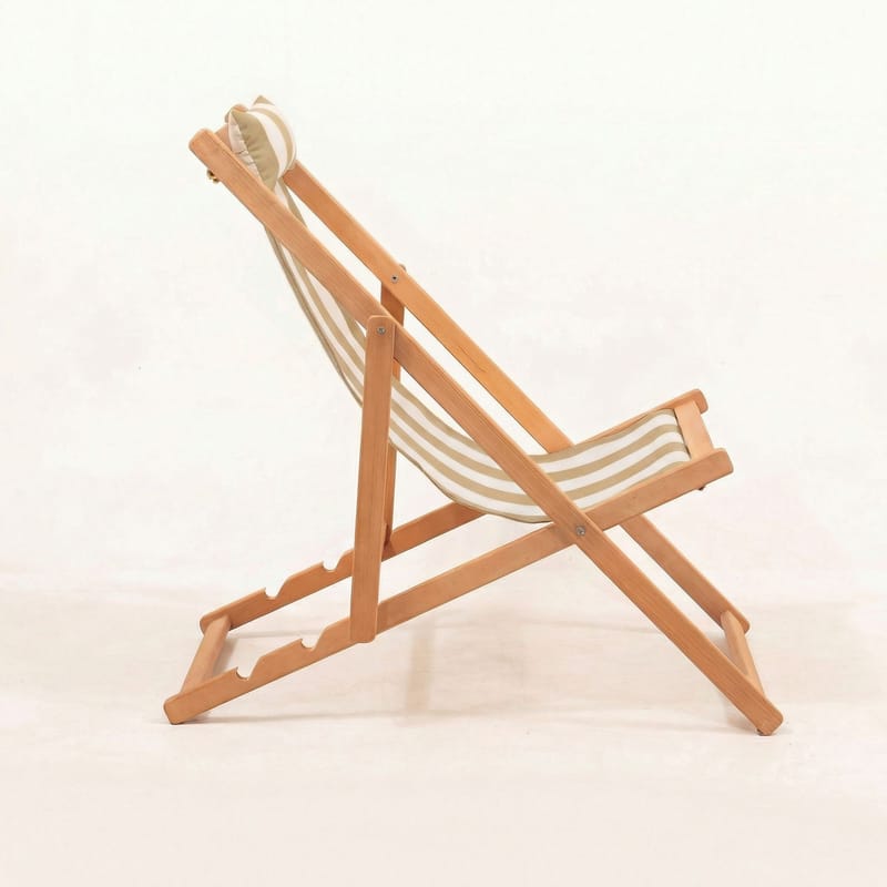 Romira Solsäng utomhus - Brun och vit - Utemöbler - Utestol & trädgårdsstol - Solstolar - Däckstol