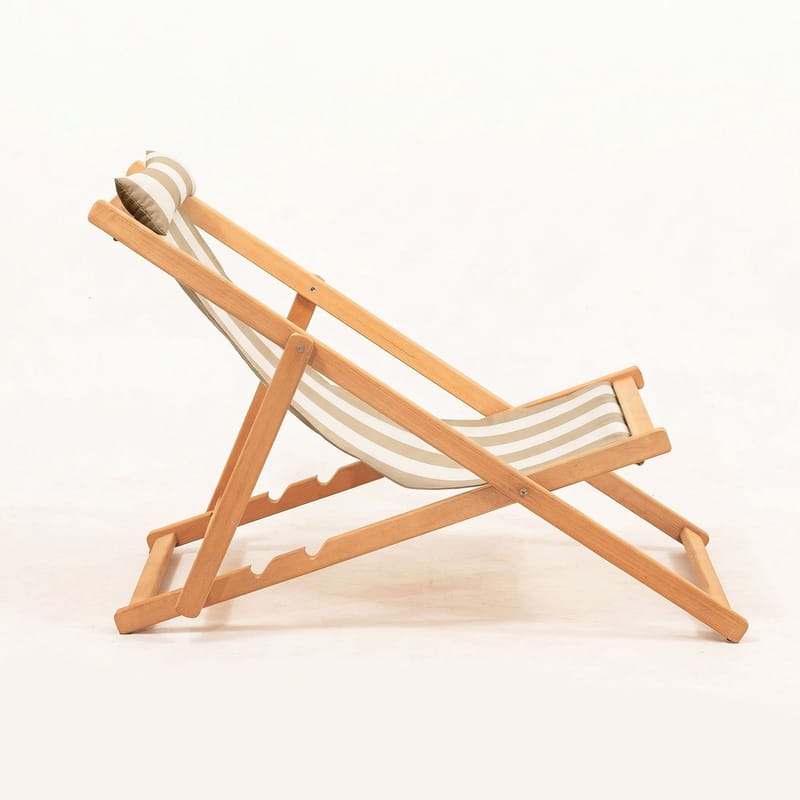 Romira Solsäng utomhus - Brun och vit - Utemöbler - Utestol & trädgårdsstol - Solstolar - Däckstol