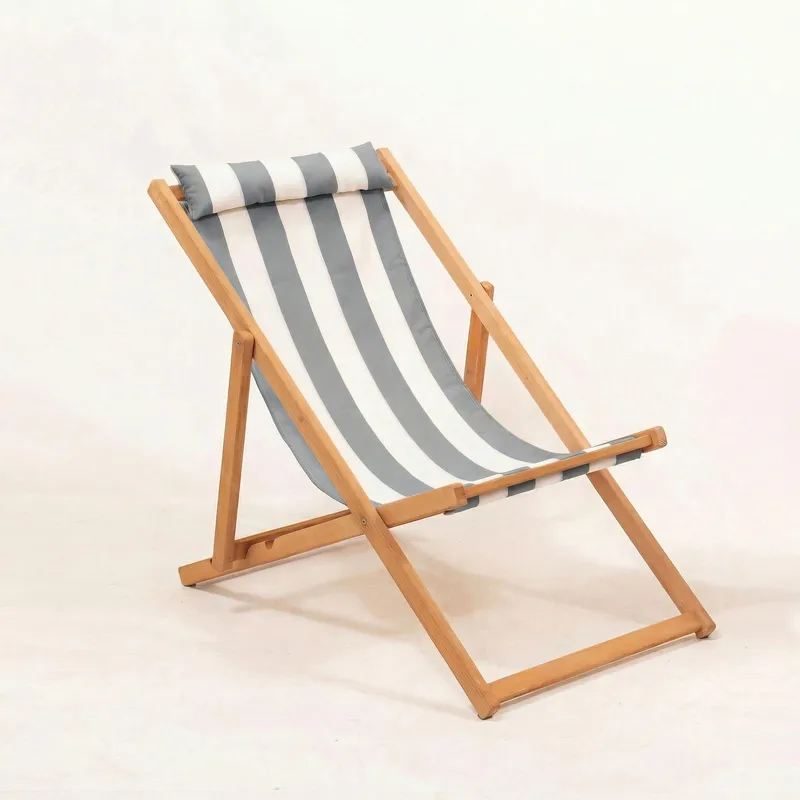 Romira Solsäng utomhus - Grå och vit - Utemöbler - Utestol & trädgårdsstol - Solstolar - Däckstol