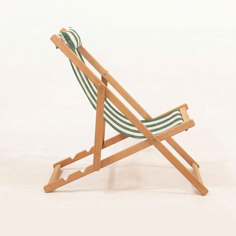 Romira Solsäng utomhus - Grön och vit - Utemöbler - Utestol & trädgårdsstol - Solstolar - Däckstol