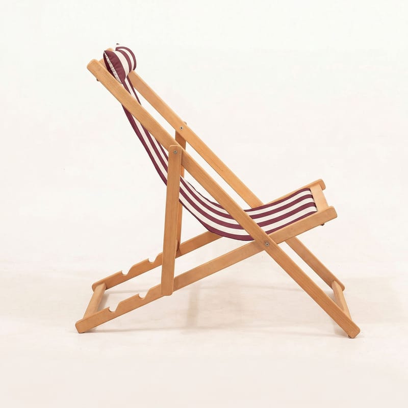 Romira Solsäng utomhus - Vinröd och vit - Utemöbler - Utestol & trädgårdsstol - Solstolar - Däckstol