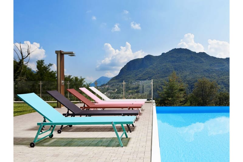 Solsäng turkos PORTOFINO - Grön - Utemöbler - Utestol & trädgårdsstol - Solsäng & Solvagnar