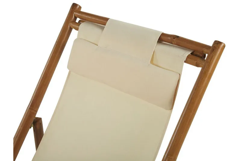 Solstol 2 st ljust trä/beige ATRANI - Trä/natur - Utemöbler - Utestol & trädgårdsstol - Solstolar