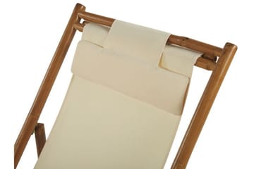 Solstol 2 st ljust trä/beige ATRANI - Trä/natur - Utemöbler - Utestol & trädgårdsstol - Solstolar