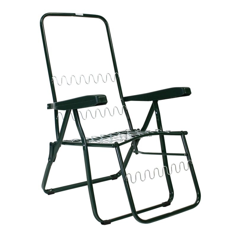 Solstol Baden-Baden Beige blommig dyna - grön med beige blommig dyna - Utemöbler - Utestol & trädgårdsstol - Solstolar - Baden baden stol