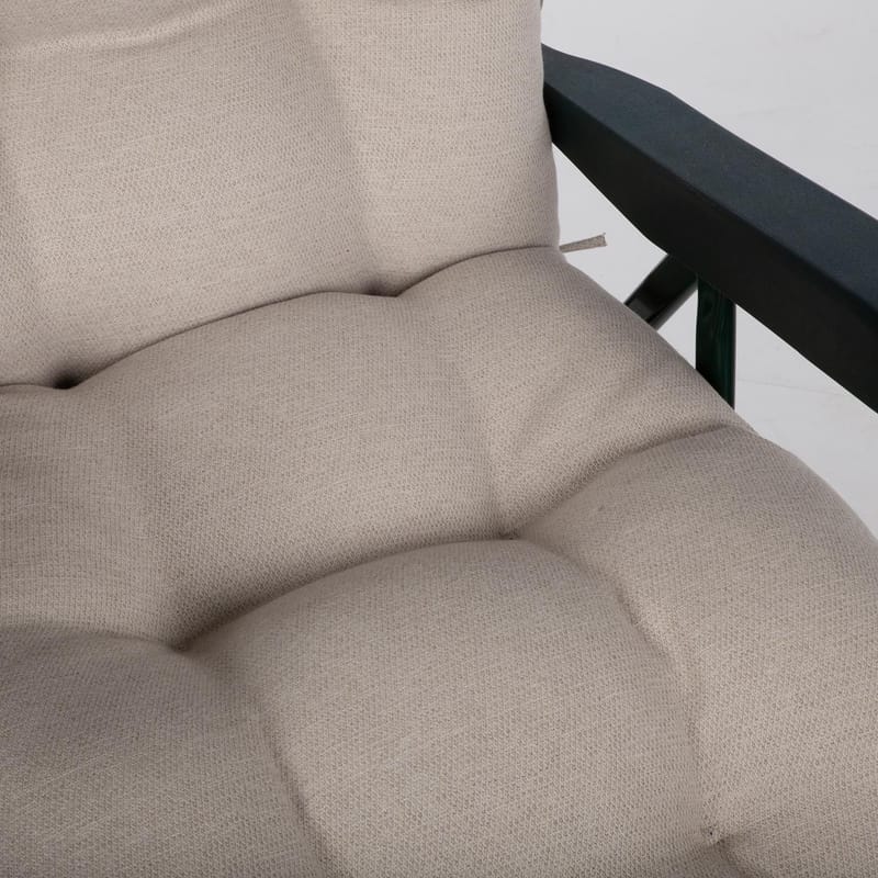 Solstol Baden-Baden Beige dyna - grön med beige dyna - Utemöbler - Utestol & trädgårdsstol - Solstolar - Baden baden stol