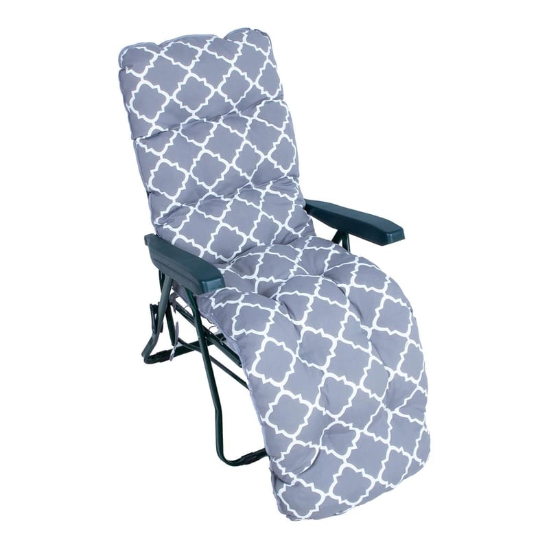 Solstol Baden-Baden dyna - grön med grå dyna - Utemöbler - Utestol & trädgårdsstol - Solstolar - Baden baden stol