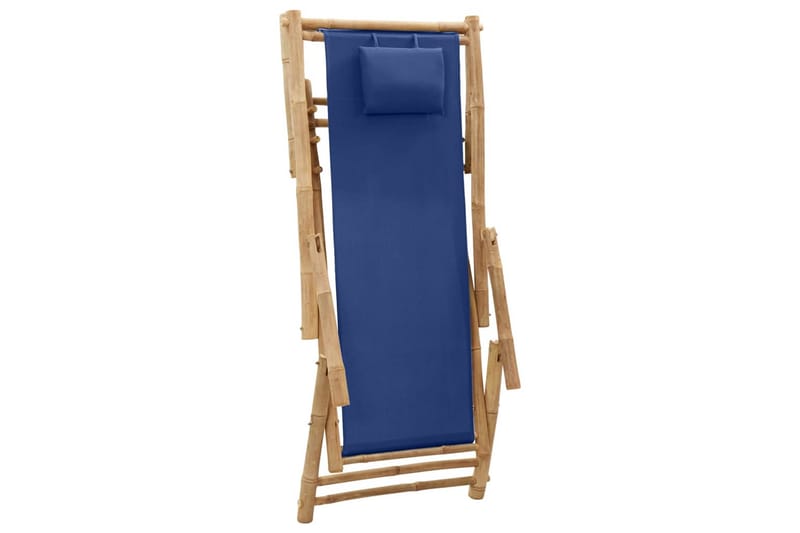 Solstol bambu och kanvas marinblå - Blå - Solstolar