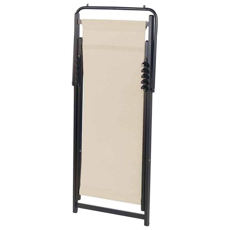 Solstol Locri Ii - Beige, svart - Utemöbler - Utestol & trädgårdsstol - Solstolar