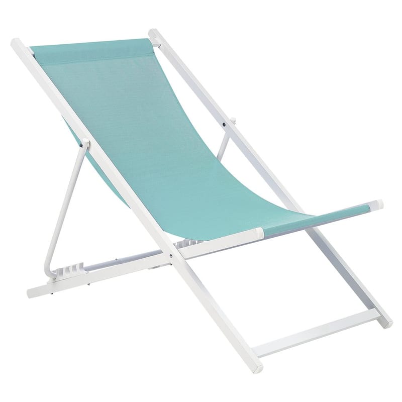 Solstol Locri Ii - Blå, Vit - Utemöbler - Utestol & trädgårdsstol - Solstolar - Däckstol