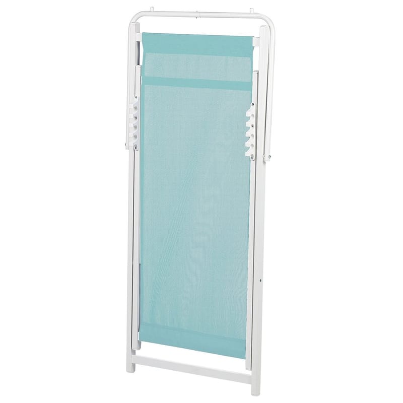 Solstol Locri Ii - Blå, Vit - Utemöbler - Utestol & trädgårdsstol - Solstolar - Däckstol