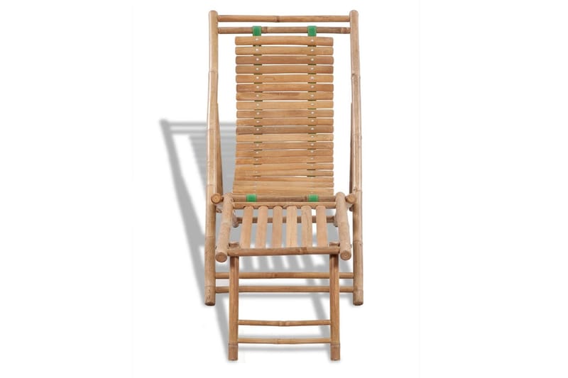 Solstol med fotstöd bambu - Brun - Solstolar