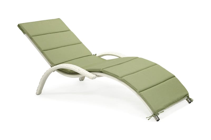 Solstol Meridian 180x75x73 cm Vit - Vit - Utemöbler - Utestol & trädgårdsstol - Solstolar