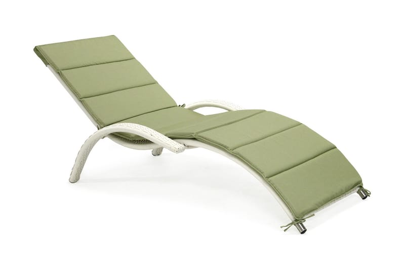 Solstol Meridian 180x75x73 cm Vit - Vit - Utemöbler - Utestol & trädgårdsstol - Solstolar