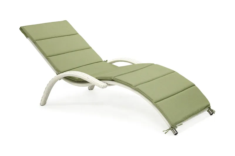 Solstol Meridian 180x75x73 cm Vit - Vit - Utemöbler - Utestol & trädgårdsstol - Solstolar