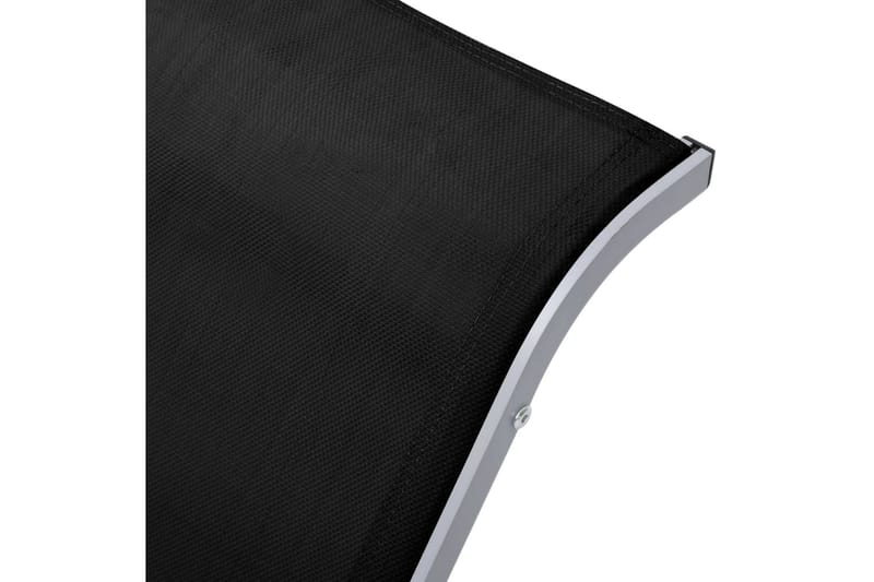 Solstol textilen och aluminium svart - Svart - Solstolar