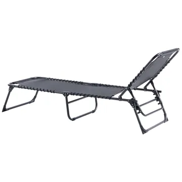 Solstol utomhus Ambato Fällbar - Svart - Utemöbler - Utestol & trädgårdsstol - Solsäng & Solvagnar