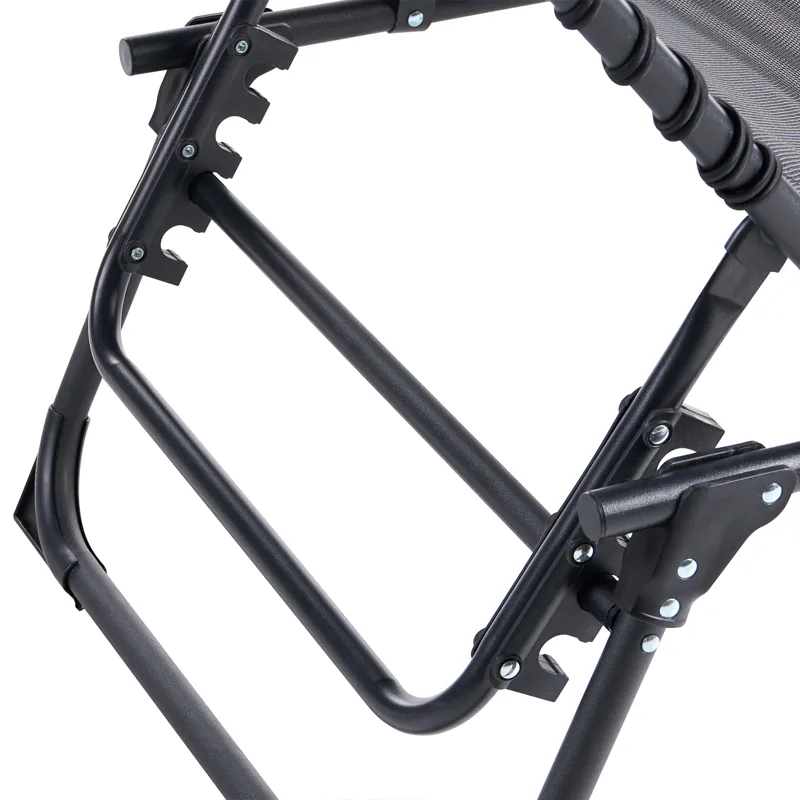 Solstol utomhus Ambato Fällbar - Svart - Utemöbler - Utestol & trädgårdsstol - Solsäng & Solvagnar