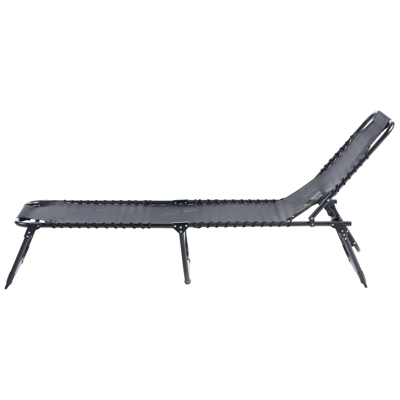 Solstol utomhus Ambato Fällbar - Svart - Utemöbler - Utestol & trädgårdsstol - Solsäng & Solvagnar