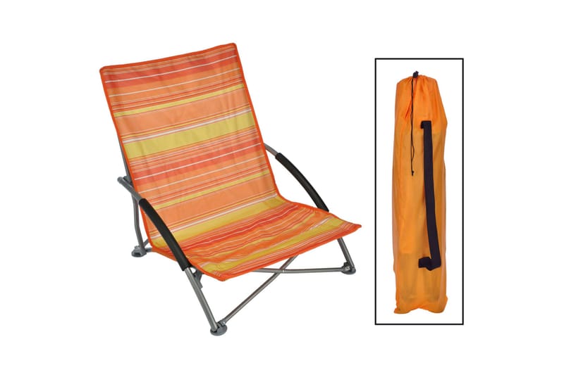 HI Hopfällbar strandstol orange 65x55x25/65cm - Orange - Utemöbler - Utestol & trädgårdsstol - Solstolar - Strandstol