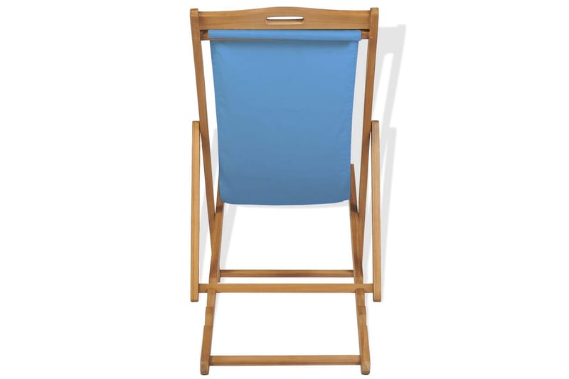 Strandstol teakträ 56x105x96 cm blå - Blå - Solstolar