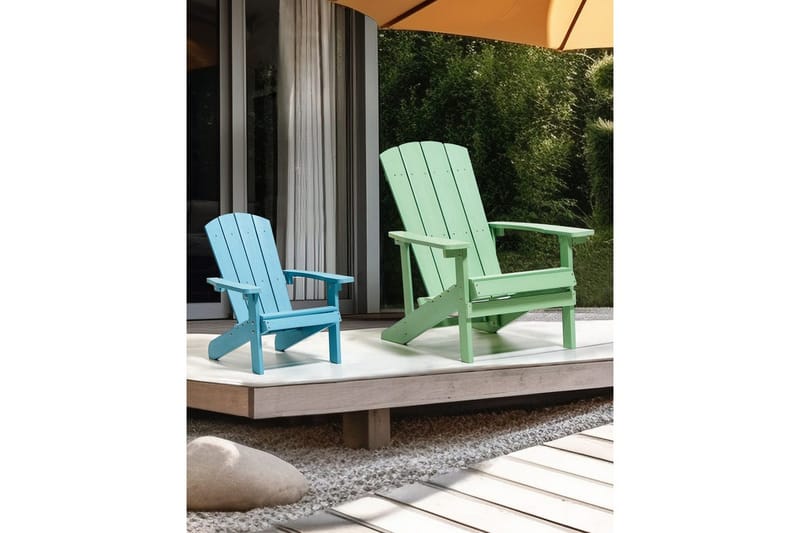 Trädgårdsstol Adirondack - Grön, 75x88x88 cm - Utemöbler - Utestol & trädgårdsstol - Solstolar - Däckstol
