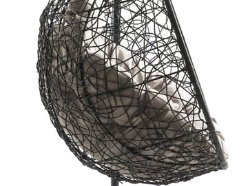 Solvero Hängstol utomhus - svart, beige - Utemöbler - Utestol & trädgårdsstol - Hängstol utomhus