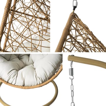 Solvero Hängstol utomhus - svart, beige - Utemöbler - Utestol & trädgårdsstol - Hängstol utomhus