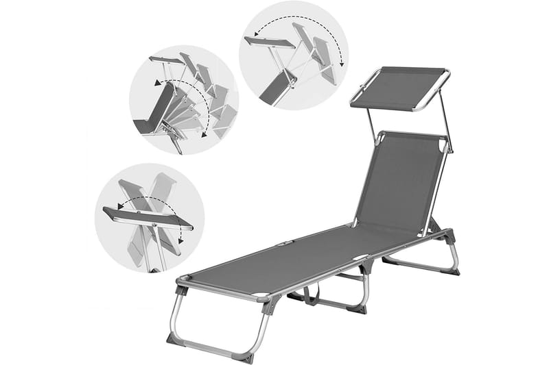 SONGMICS Solstol 193 cm - Songmics - Utemöbler - Utestol & trädgårdsstol - Solstolar