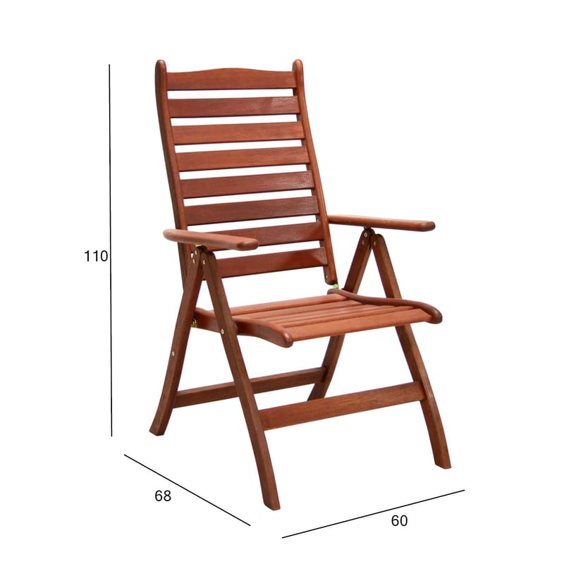 Stol Bordeaux meranti - Brun - Utemöbler - Utestol & trädgårdsstol - Positionsstol