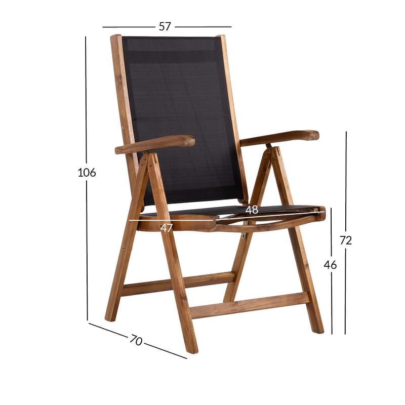 Stol Fabiola - Svart - Utemöbler - Utestol & trädgårdsstol - Positionsstol