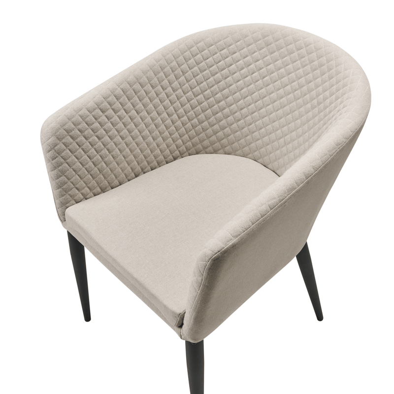 Stol utomhus Curgos - Beige/Svart - Utemöbler - Utestol & trädgårdsstol - Utefåtölj & loungefåtölj