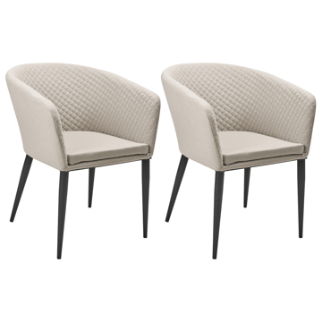 Stol utomhus Curgos - Beige/Svart - Utemöbler - Utestol & trädgårdsstol - Utefåtölj & loungefåtölj