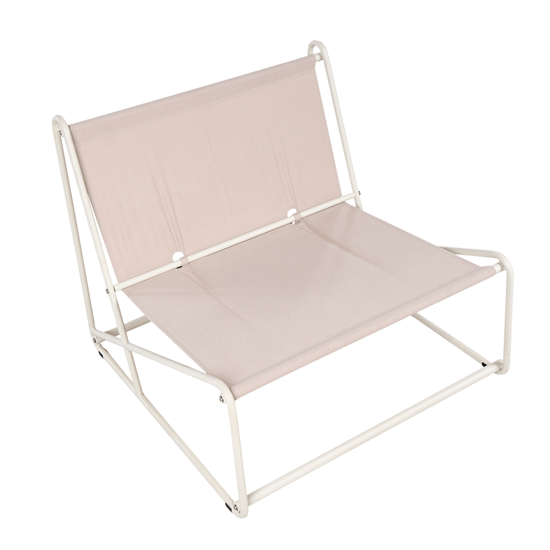 Stol utomhus med Dyna Pico Stål - Ljusbeige - Utemöbler - Utestol & trädgårdsstol - Utefåtölj & loungefåtölj