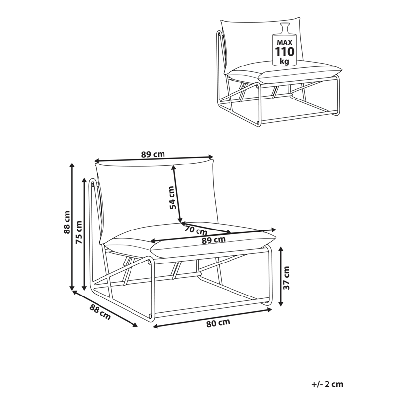 Stol utomhus med Dyna Pico Stål - Grå - Utemöbler - Utestol & trädgårdsstol - Utefåtölj & loungefåtölj
