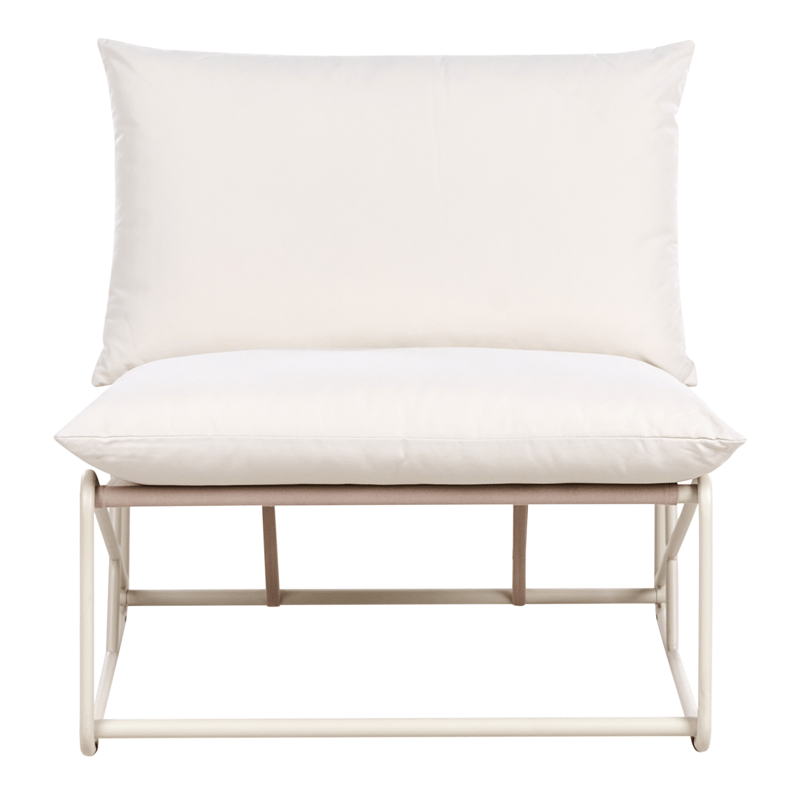 Stol utomhus med Dyna Pico Stål - Ljusbeige - Utemöbler - Utestol & trädgårdsstol - Utefåtölj & loungefåtölj