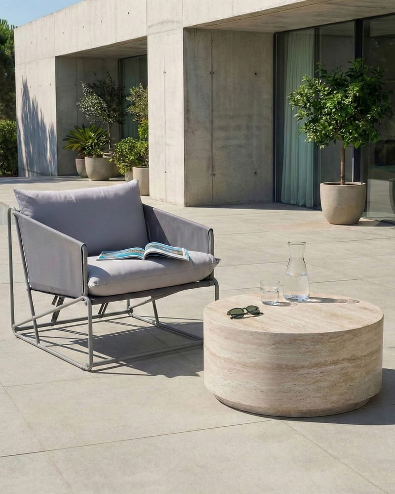 Stol utomhus med Dyna Ponte - Grå - Utemöbler - Utestol & trädgårdsstol - Utefåtölj & loungefåtölj