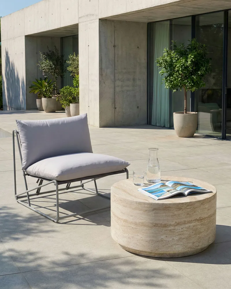 Stol utomhus med Dyna Pico Stål - Grå - Utemöbler - Utestol & trädgårdsstol - Utefåtölj & loungefåtölj