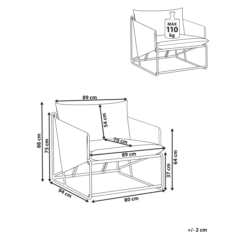 Stol utomhus med Dyna Ponte - Grön/Beige - Utemöbler - Utestol & trädgårdsstol - Utefåtölj & loungefåtölj