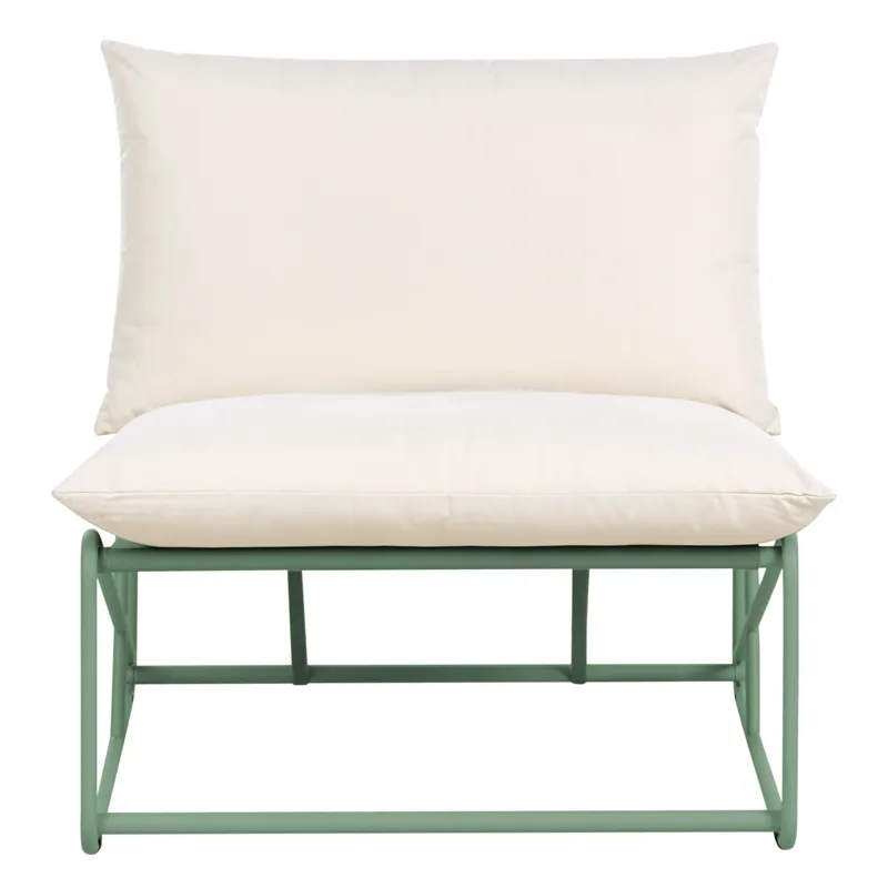 Stol utomhus med Dyna Pico Stål - Grön/Beige - Utemöbler - Utestol & trädgårdsstol - Utefåtölj & loungefåtölj