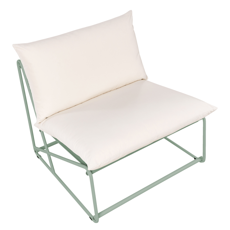 Stol utomhus med Dyna Pico Stål - Grön/Beige - Utemöbler - Utestol & trädgårdsstol - Utefåtölj & loungefåtölj